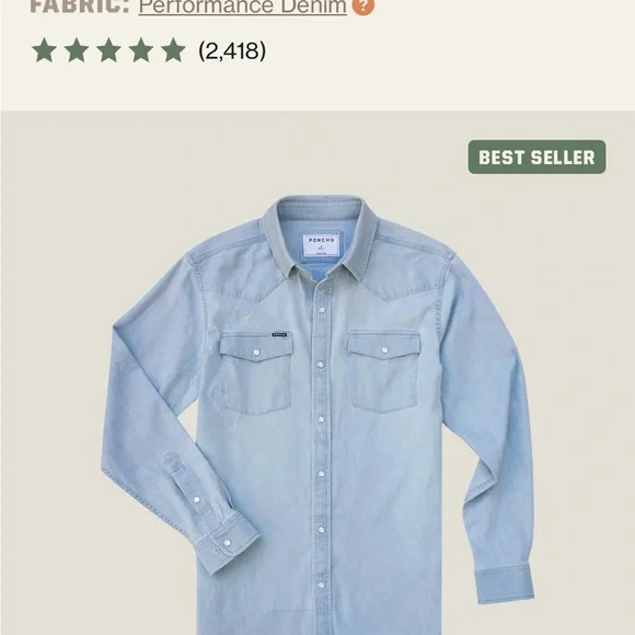 Poncho Outdoors Denim Shirt - Picture 4 of 4